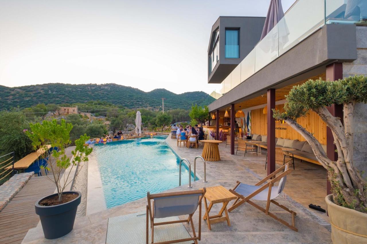 14 Premium Villas With Openair Restaurant&Tennis Court In Nature - Notos Club Kaş Exteriör bild